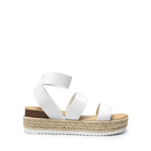 Image of DREAM PAIRS Strappy Espadrille Platform Wedge Sandals for Women Dressy Summer, Comfortable Open Toe Sandals with Cushioned Insole and Ankle Strap Buckle