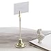 Table Card Holder, Desktop Photo Clip, Decoration Number Clip, for Picture Memo Note Photo (Gold)