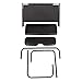 KUAFU Rear Seat w/Roof Support Kit Compatible with 1994.5-Up EZGO TXT Black Flip Folding Back Seat Powder Coated