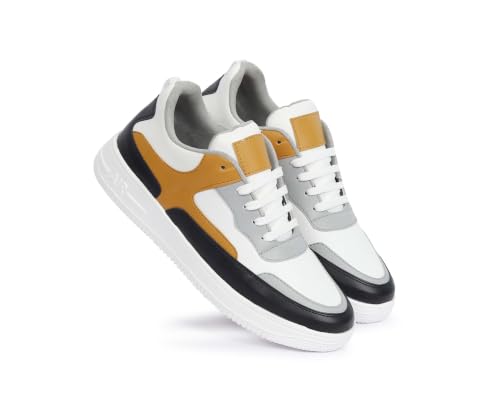 Image of Casual Low-Top Streetwear Sneakers with Embossed Sole Detail