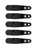 FACAIIO Clips de liberación a presión para pesca Downrigger, alta tensión ajustable, paquete de 5, acero inoxidable y plástico, 486 mm, para arrastre, cometa, tabla de cepillar