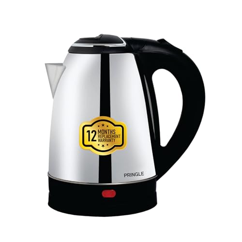 Image of Pringle Nexxa 1.8L Stainless Steel Electric Kettle for Boiling Water for tea and Noodle making with 12 Months Replacement Warranty