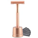 Razor de seguridad: navaja de afeitar de metal con bordes dobles, cuchilla de preparación para hombres duraderos | Shaver húmeda tradicional, navaja de afeitar reutilizable amigable para viajes, kit d
