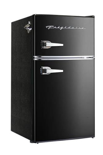 Image of Frigidaire Retro Mini Fridge with Freezer & Side Bottle Opener-Small 2 Door Refrigerator for Office Bar or College Dorm Room-3.2 Cu Ft - 19 inch inch D x 20.5 inch W x 33.5 inch H (Onyx)