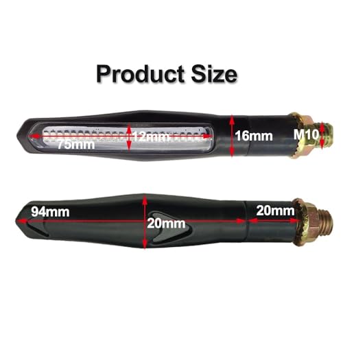 Clignotants de moto E24 avec feux de circulation diurnes et stop