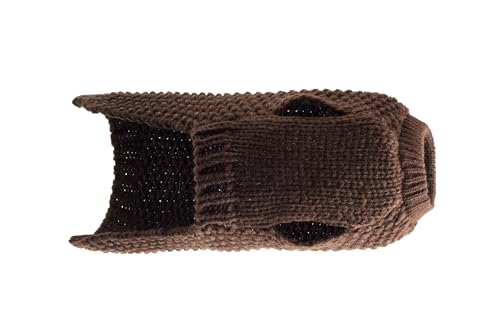 HUNTER Hundepullover FINJA, Farbe: braun, Warmer Strickpullover für kalte Tage, reflektierendes Garn für mehr Sichtbarkeit, weich & elastisch, komfortabel, waschbar bei 30°C, Größe: 35