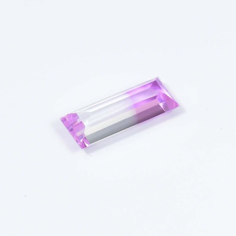 Saphir rose véritable de forme octogonale, gemme d'exception pour bague