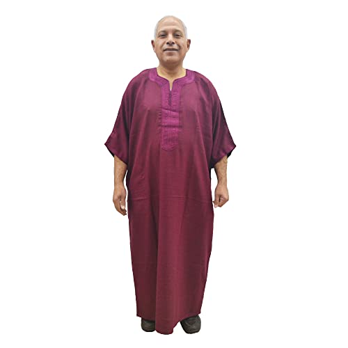 Chilaba homme coton lin anti irritation pour les fortes chaleurs