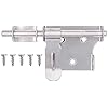 Sliding Bolt Gate Latch,Stainless Steel Latch Bolt Door Latch Lock, Bolt with Padlock Hole, Hasp Safety Clasp Hasp Barrel Bolt Sliding Latches,Stainless Steel Brushed Finish