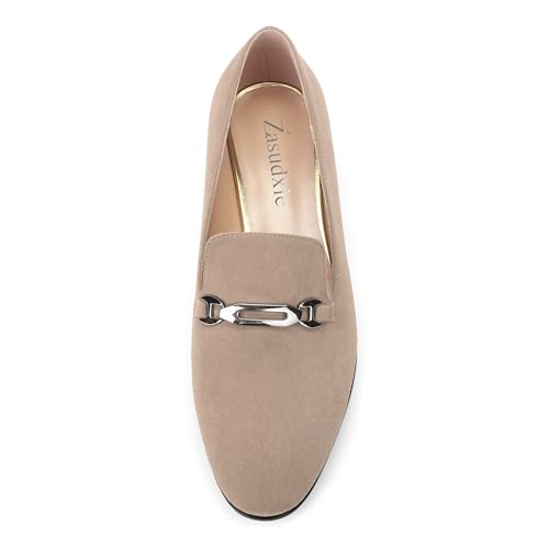 Image of Women's Loafers, Slip On Round Toe Comfortable Flats for Women Dressy and Work, Womens Business Casual Shoes