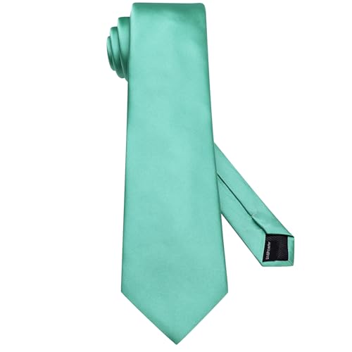 Image of Hi-Tie 5Pcs Mens Solid Color Silk Tie Satin Pretied Bowtie Lapel Pin for Men Handkerchief Cufflink Wedding Gift Box