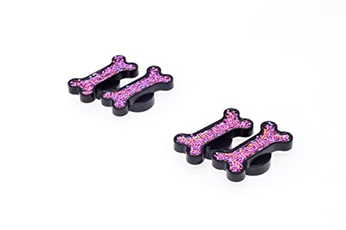Image of FD&D Multiple Use Shining Screw Cap, Pink Dog Bone Pattern with M6 Machine Screw