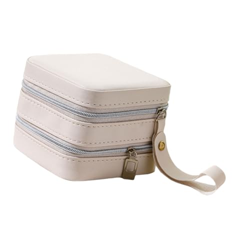 YROHGKPN Reisebereiter Schmuck Organizer, mehrschichtiges Reiseetui, Aufbewahrungsbox aus PU Leder mit Mehreren Fächer chern, Mädchen Etui