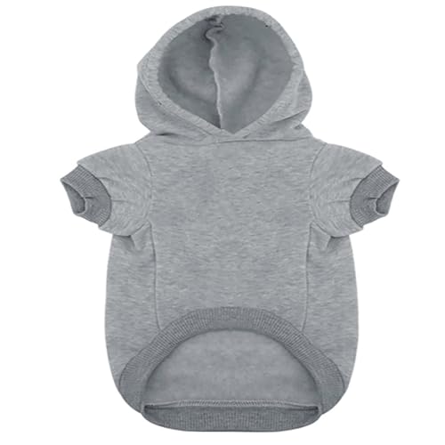 Izefia Dog Hoodie Clothes I Love My Mom Fleece Sweater Winter Sweat Shirt Warm Cotton Hoodies for Small Dogs Cat Mum Grey XS - Image 3