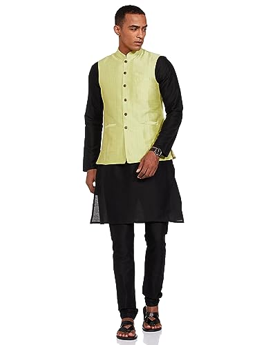 Amazon Brand - Symbol Men's Lightweight Nehru Jacket (SY-A22-MNA-JTK-06_L.Green_L) - Image 7 thumbnail