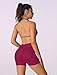 ABOCIW Womens Workout Sets Two Piece Halter Sports Bra Seamless Scrunch Butt Lifting High Waist Impact Shorts Gym Yoga Active Wear Outfits #1 Berry X-Small