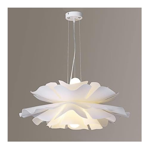 Lampe à suspendue fleurie blanche dimmable pour plafond de chambre et salon