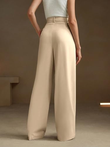 Image of KERI PERRY Trousers for Woman Pants Women's Formal Office Korean | Black Beige Track Pant | Straight | Cotton Spandex Stretchable Trouser | High-Waisted Bottom Wear