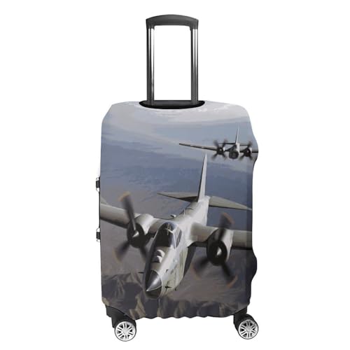 US Army Plane Luggage Cover, Washable Elastic Suitcase Cover Protector Fit 18-32 Inch Luggage4