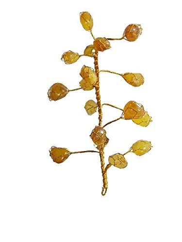 Citrine naturelle et saphir jaune Sunela à suspendre pour décoration murale de maison