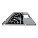 Rinbers Laptop Palmrest Upper Case Top Cover with US Keyboard Assembly Replacement for Samsung Chromebook 4 XE310XBA XE310XBA-K02 BA98-02175A - Gray