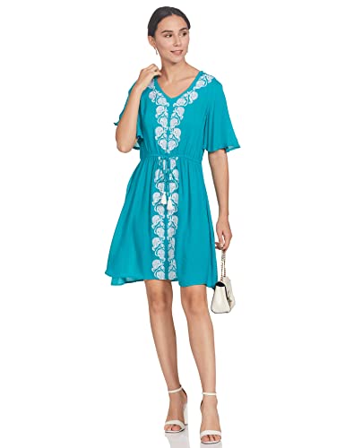 Image of EASYBUY Women's Crepe A-Line below The Knee Casual Dress