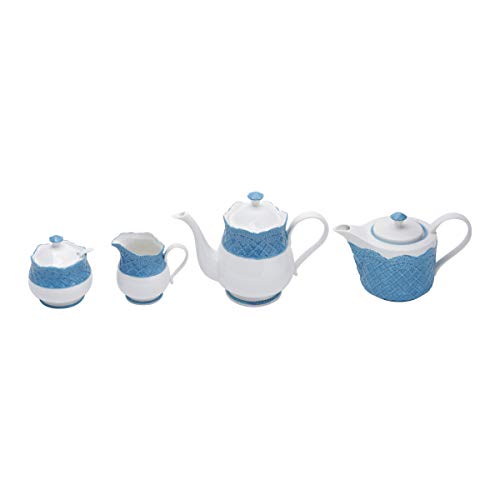 Cj 4Pc para Chá de Porcelana Givemy Rojemac Azul 850Ml