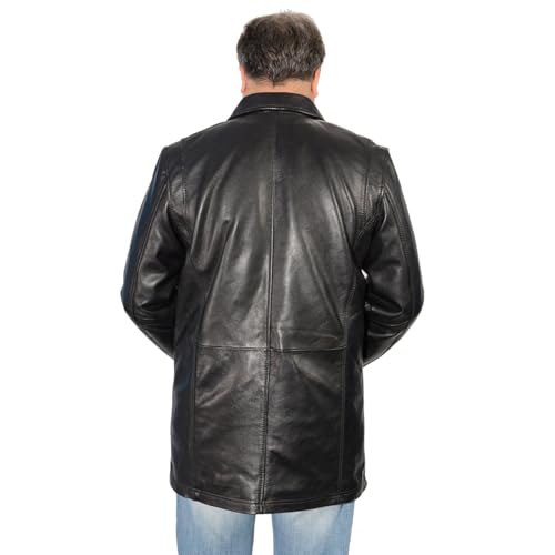 Image of Milwaukee Leather SFM1820 Men's Classic 'JD' Black Lambskin Leather Jacket with Zipper Closure
