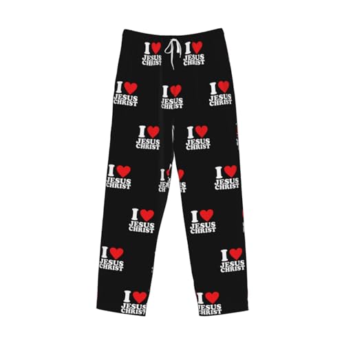 I Love Jesus Christ Men's pajama pants Large4