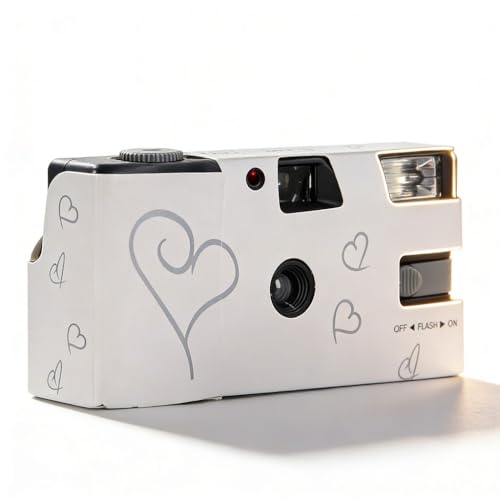 Cámara Desechable para Bodas, Cámara Retro de Película 35mm 27 Exposiciones con Flash - Estilo Años 80, Fotografía Manual Fácil, Ideal para Eventos y Viajes
