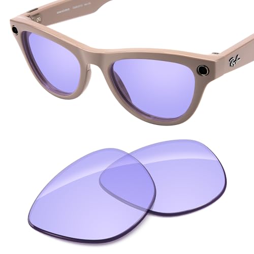 Image of Replacement Lenses Compatible with RayBan Meta Skyler RW4010 52mm AI Glasses, UV Protection, Transition