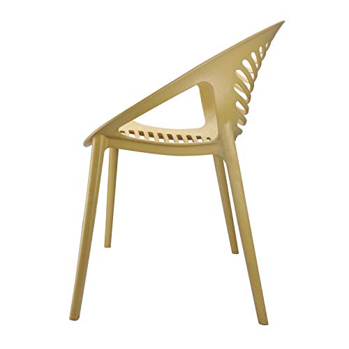 Image of CELLO Abacus Chair Set Pack of 2 - Yellow | Strong and Durable | Easy to Clean | Chair for Living Room, Bed Room, Kitchen, Office Room, Outdoor | 3 Years Warranty