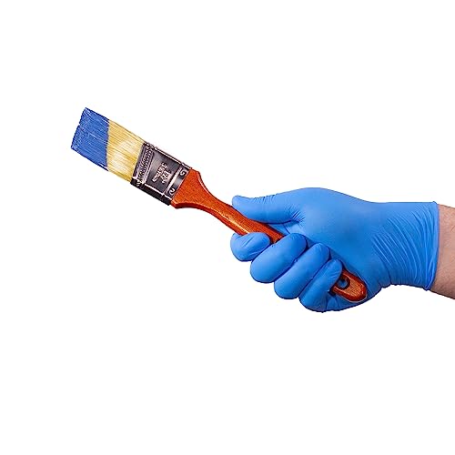 X3 AMMEX Industrial Nitrile Disposable Gloves - 3 Mil, Blue, Powder-Free, Latex Free, Textured, Ambidextrous, XLarge, Box of 100