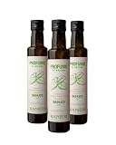 Olio Ranieri, Condimento in Olio Extra Vergine d'Oliva al Basilico, Profumo di Natura Basilico Pack 3 bottiglie 250ml