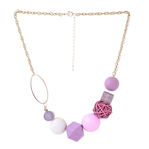 Image of Yellow Chimes Necklace for Women and Girls Fashion Choker Necklace for Women Western | Geometric Statement Style Choker Necklace | Birthday Gift for Girls & Women Anniversary Gift for Wife