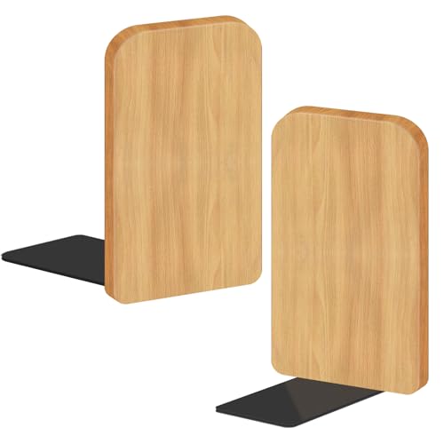 4er-Set Buchenholz Buchstützen - Stabile Halter Für Bücher, CDs & Schallplatten