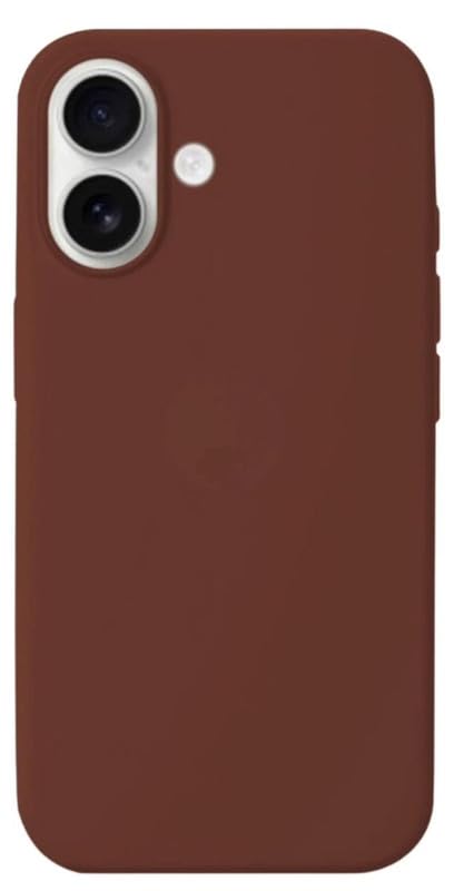 Image of Premium Liquid Silicone Case for iPhone 16 Plus - Slim Full Body Protective Back Cover with Soft Microfiber Lining, Anti-Slip Grip Scratch Resistant Phone Case (Brown)