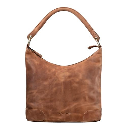 STILORD 'Tessa' Bolso al Hombro Mujer Cuero Vintage Hobo Bolso de Mano Casual Bolso Bandolera de Auténtica Piel