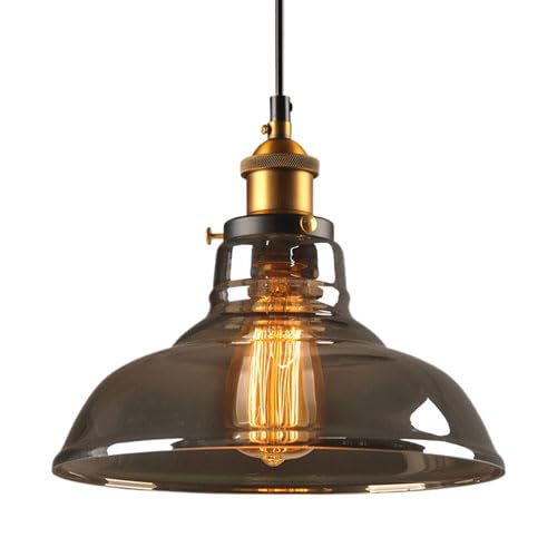 Abat-jour suspendu en verre moderne E27 lustre industriel pour salon