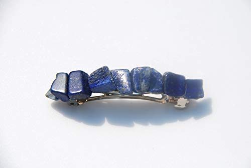 DejaVu Designs Tumbled Lapis Lazuli Stone French Barrette Hair Clip