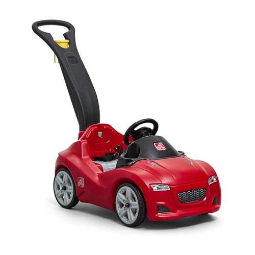 Step2 Whisper Ride Cruiser Kids Push Car, Ride On Toy, Stroller Substitute, Includes Seat Belt & Horn, Made of Durable Plastic, Max Weight 50 lbs.,...