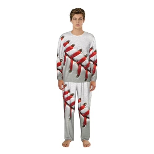 Pyjama homme coton imprimé sport vêtement nuit grande taille
