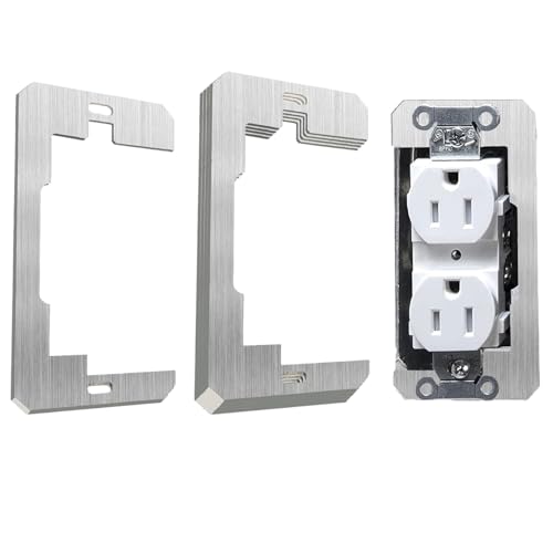 5 Pcs Wall Plate Spacers,Receptacle Spacers Shims Leveler, Metal Flush