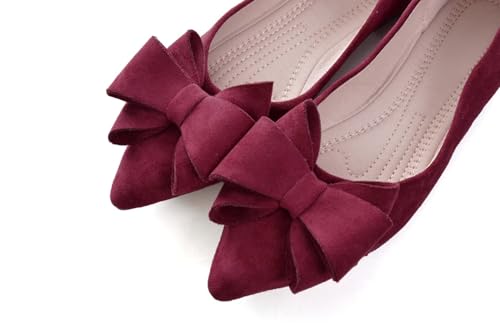 Image of TN TANGNEST Women Fashion Bowknot Flats Comfort Pointed Toe Dress Shoes