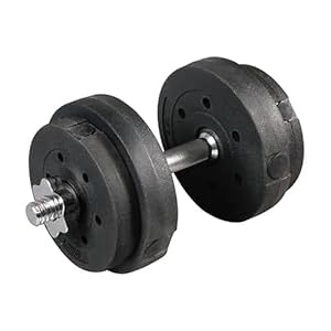 TITAN LIFE Dumbbell 20 kg, Adjustable, Concrete/Nylon, 1 Piece