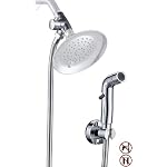 G Promise Dog Shower Sprayer Attachment for Fast and Clean Pet Showering Multifunctional Shower Metal Diverter 100 Inch Extra Long Hose No Drill Hook Dog Washing Bathingroom Chrome