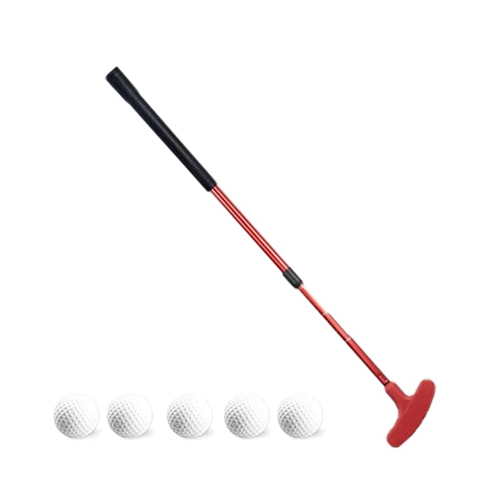 Mofish Golf Putters - Two Way Golf Putters - Right/Left Handed - Indoor/Outdoor Mini Kids Club Golf Set - Two Way Adjustable Length Putters with 5 Golf Practice Balls