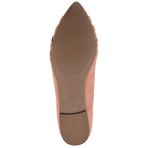 Brinley Co. Womens Pointed Toe Flat Blush, 12 Regular US4