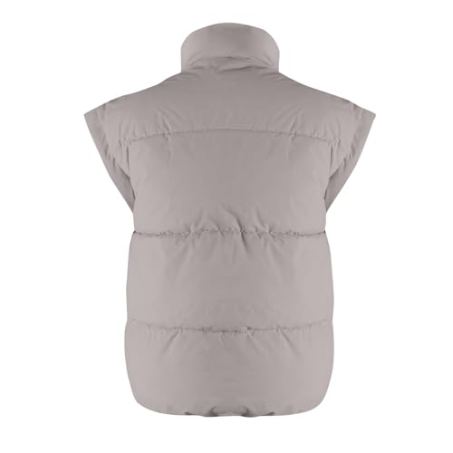 Women Sleeveless Warm Vest Jackets Casual Stand Collar Padded Puffer Vest Zip Up Quilted Jacket Outerwear Coat2