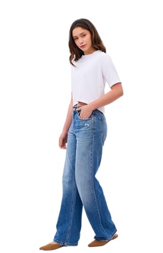 Elena Women's Cotton T-Shirt, Organic Pima Cotton, Relaxed Fit, Elbow/Short Length Sleeve, Round Neck, Casual Style2